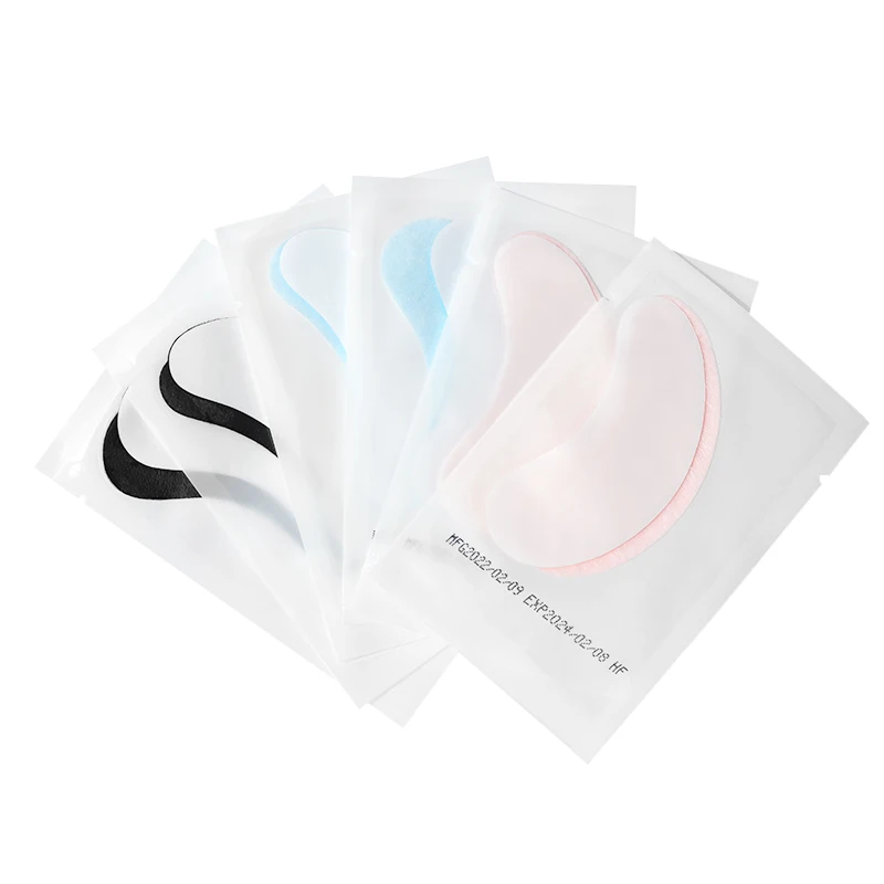 50 Pairs Colored Paper Patches Eyelash Under Eye Pads Lash Eyelash Extension Paper Patches Eye Tips Sticker Wraps Make Up Tools