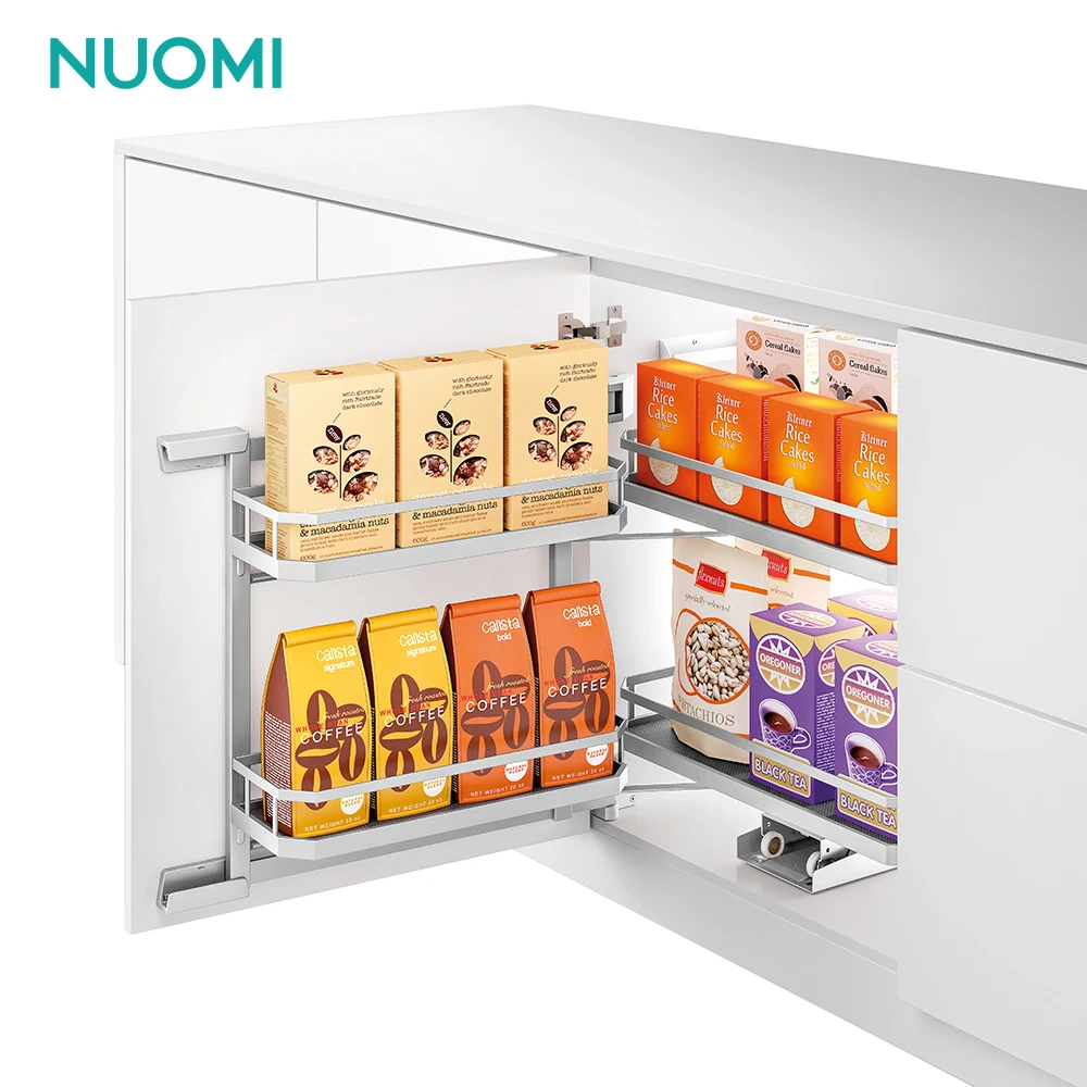 

NUOMI CHAMPAGNE ROSE Kitchen Cabinet Storage Pantry Unit Organizer Pull Out Basket Drawer Soft Closing Pull Out Basket