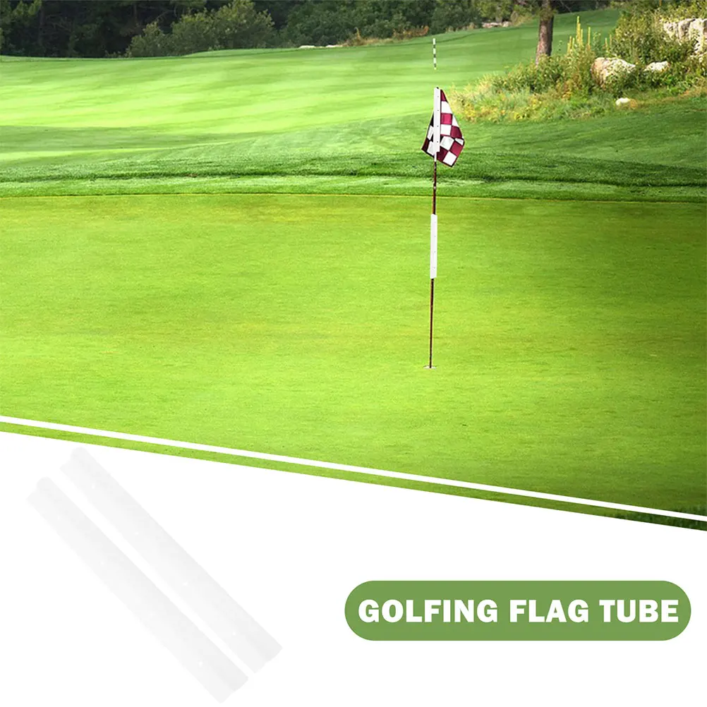 

4pcs Golf Flag Tubes Plastic Fixing Sewing Lasting Easy Storage Portable Pole for Golfing Flags Fixed Tubes