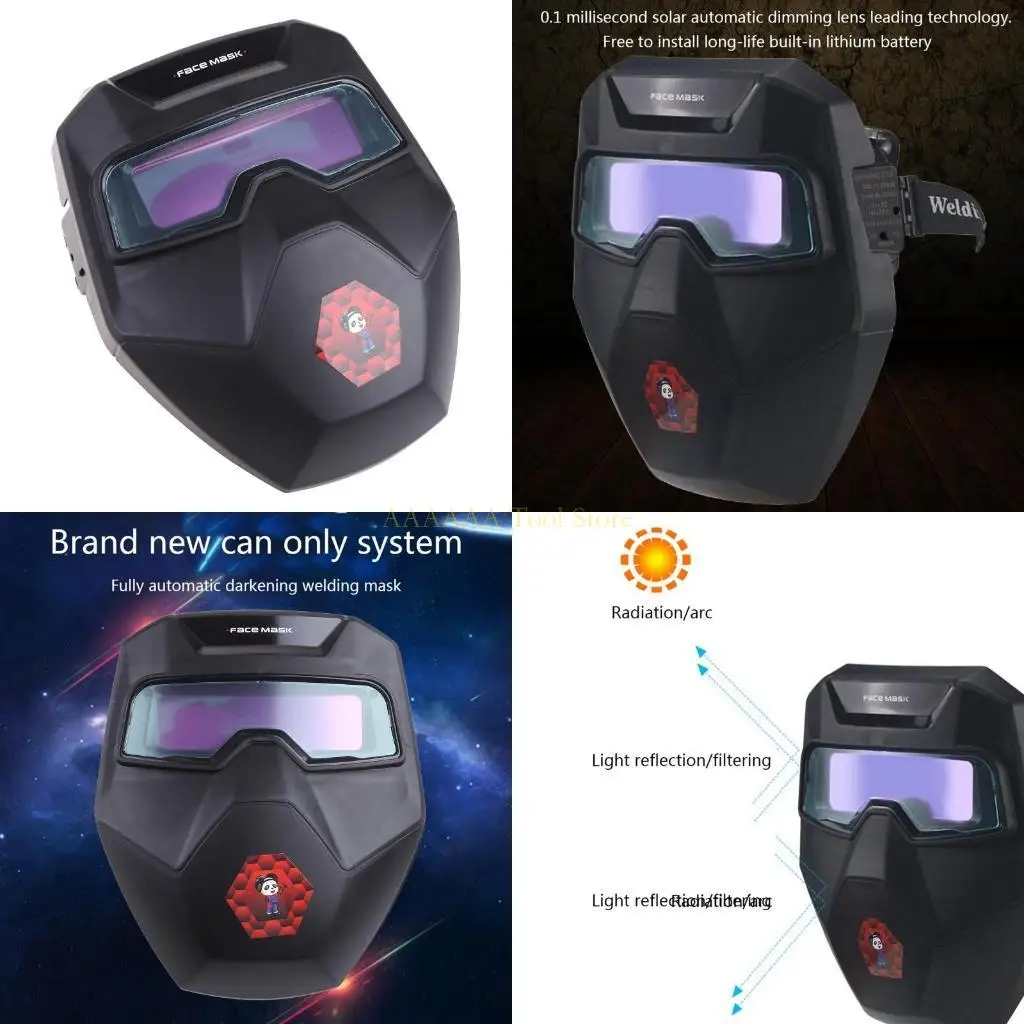 A2BE Solar Energy Automatic Dimming Welding Mask Keep Face from Peeling Definition