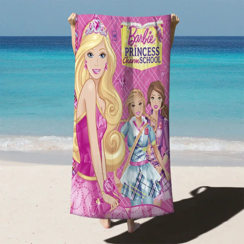 Barbie Beach Towel Cartoon Microfiber Blanket Quick Drying Beach Towels Printing Towel Kawaii for Women Girl Pool Towel Blanket