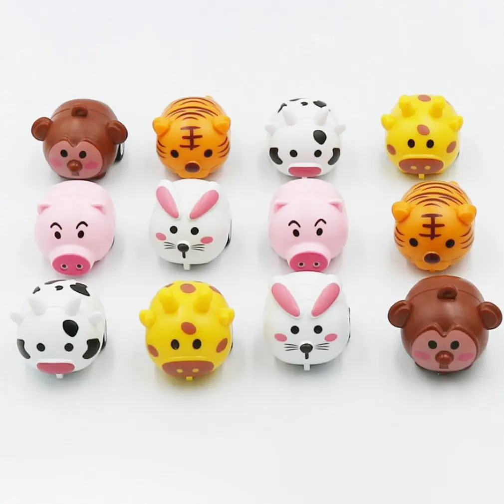 Cute Animal Mini Pull Back Car Puzzle Toy Inertial Mini Car Children Toys Parent-Child Interactive Toys Birthday Party Favor