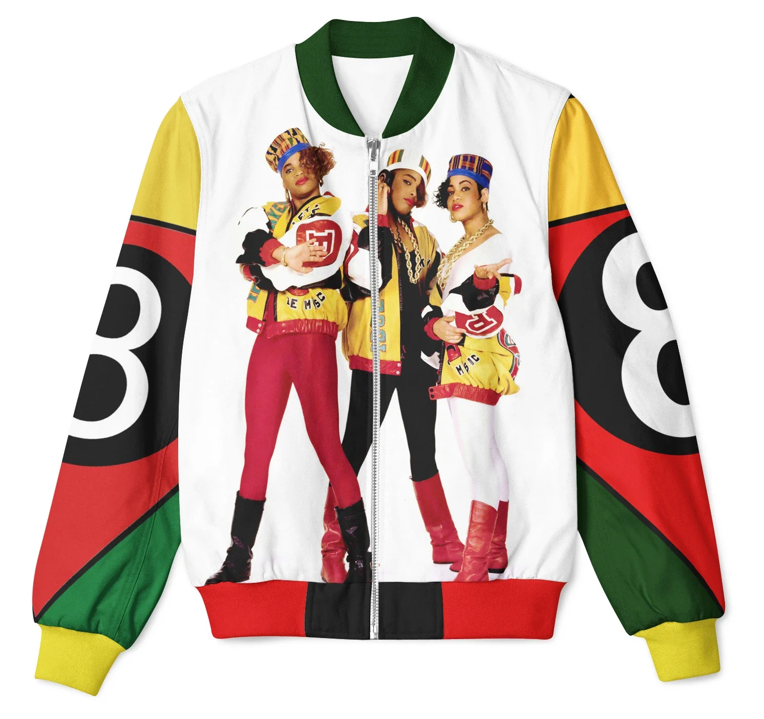 Salt-n-Pepa-8ball Family 3D Print Plus Size Salt Pepa Jacket Alpine Star Number Logo Basket Ball Jacket Fashion Oversized Custom