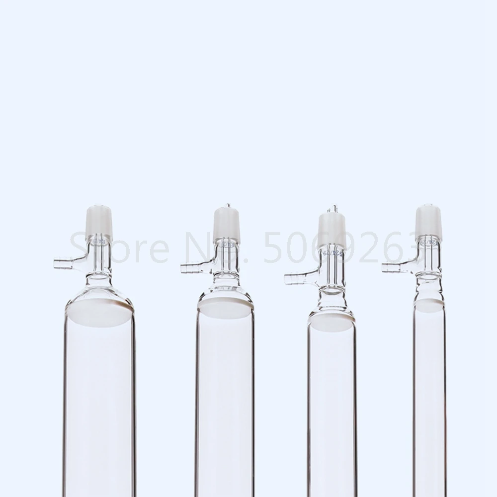 1pcs Lab glass chromatographic column with 19#/24# frosted connection，Suction filter chromatography column with sand plate