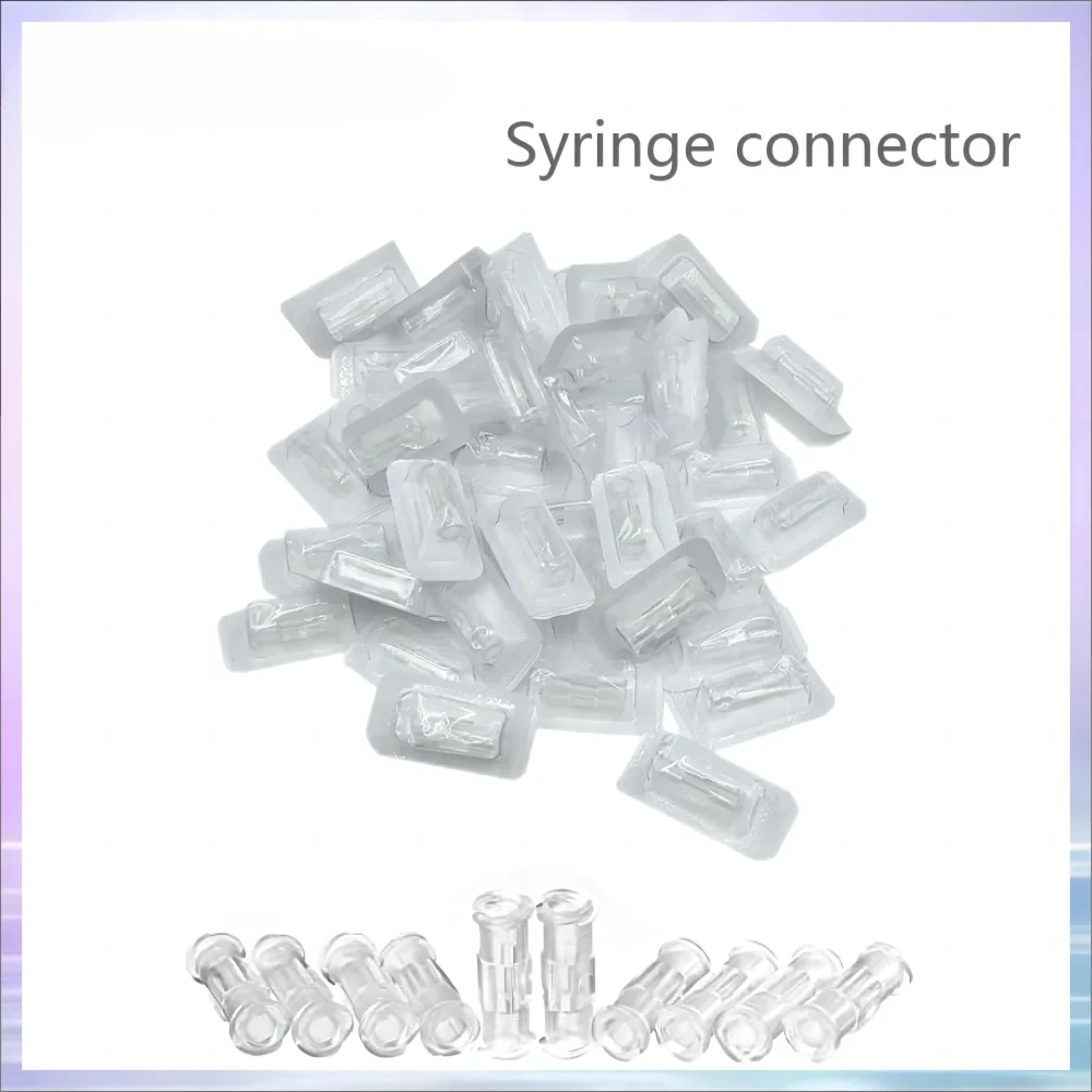 100 Pcs Medical Plastic 4mm Female To Female Coupler Luer Syringe Connector Transparent For Pneumatic Parts Leak Proof