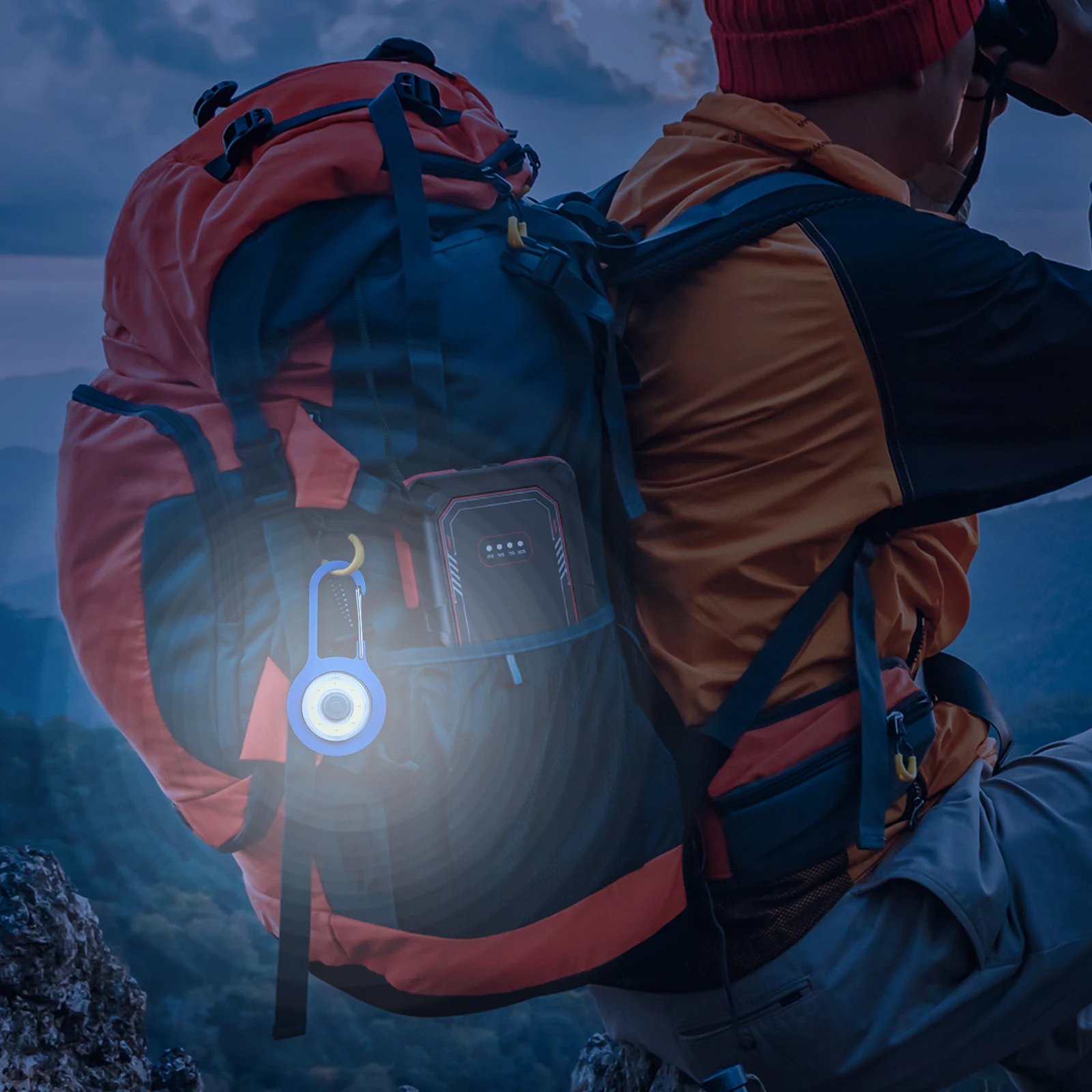 

4 pcs Key Light Mini Flashlight Keychain LED Pocket Light Sturdy Hook Great Illumination for Camping Night Running Outdoor