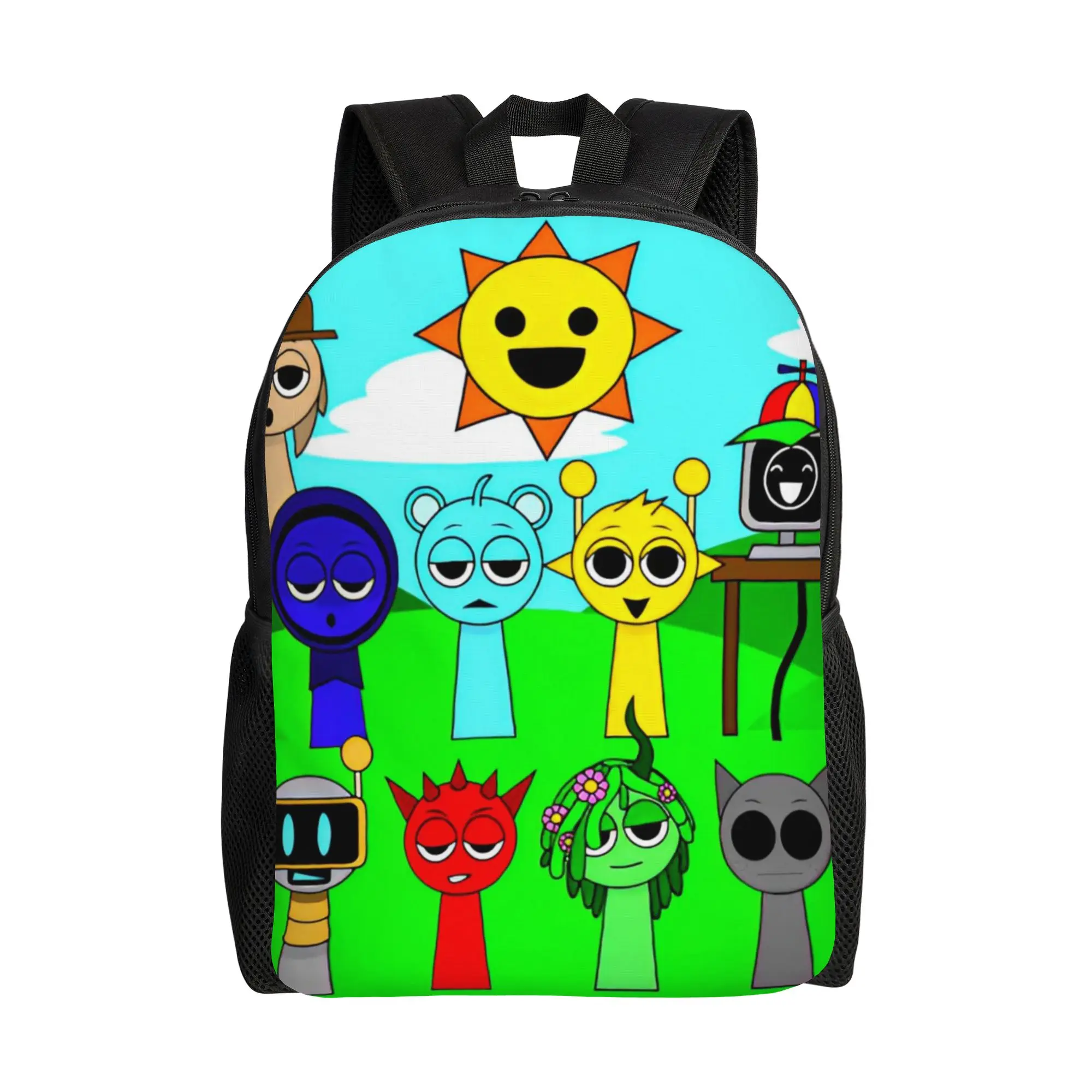 

Рюкзак Sprunki Grey Oren Funbot для мужчин и женщин, модный студенческий деловой рюкзак, сумка для ноутбука, компьютера, холщовая сумка для активного отдыха