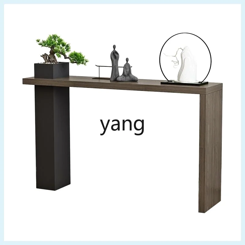 Yjq new Chinese-style solid wood entrance table, living room zen against the wall, strip case, end view table, narrow table