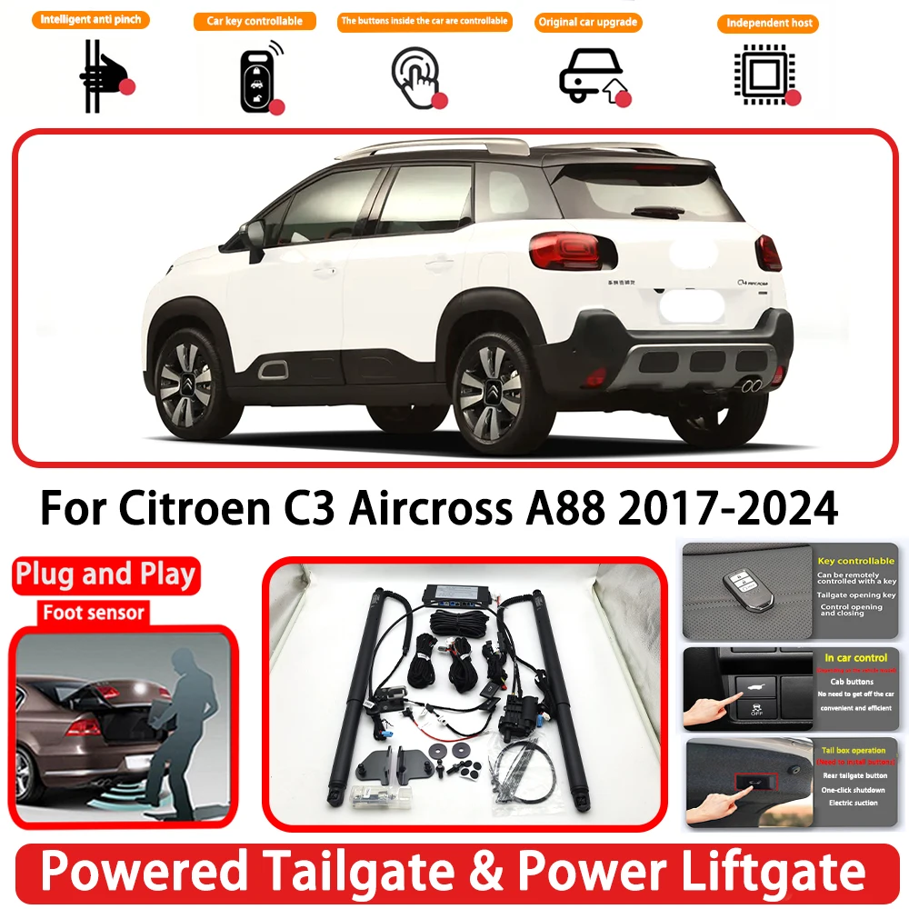 for Citroen C3 Aircross A88 2017-2024 OEM Plug and Play Auto Powered Tailgate Power Liftgate Rear Trunk Opener System