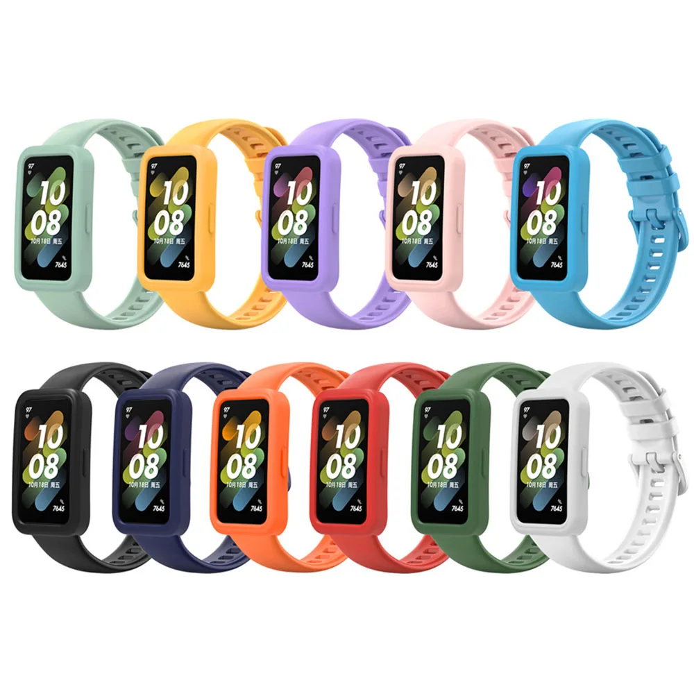 Silicone Protective Watch Case for Huawei Band 8/ Band 9 Screen Protector Cover Cases Full Soft Lightweight Shell Accessories