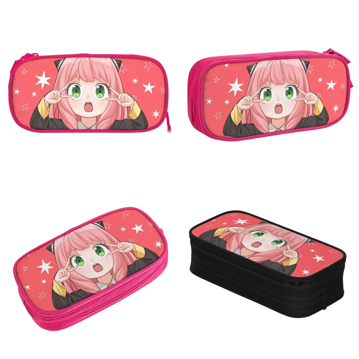Kotak Pensil Anime Forger Anya Spy X Tempat Pena Keluarga Tas Pensil Siswa Kapasitas Besar Kotak Pensil Kosmetik Perlengkapan Sekolah