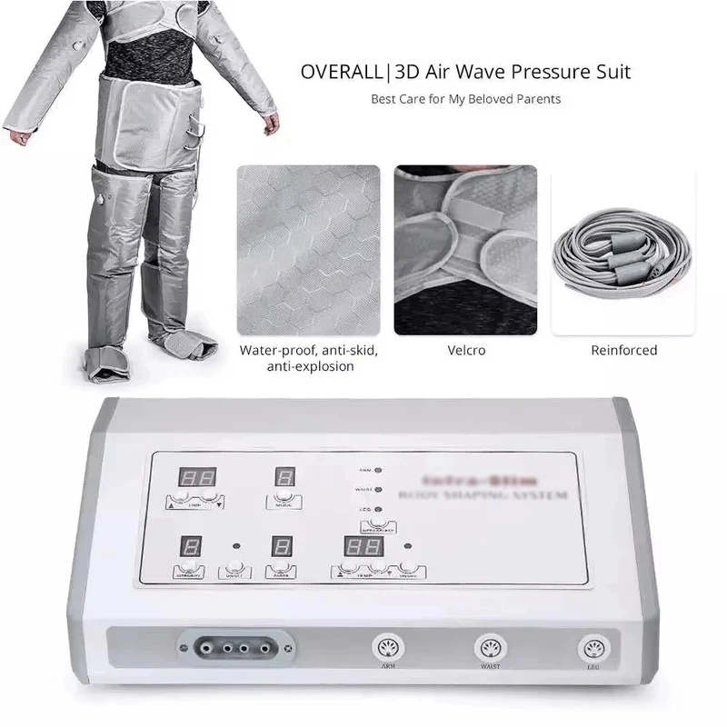 Professional Air Pressure Massage Heating Body Slimming Full Body Conjoined Negative Body Shaper Massage Device for Spa