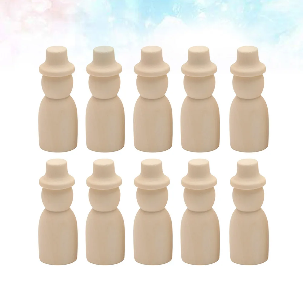 10pcs 6.5Cm Wooden Diy Painted Smooth Lightweight Activity Educational Art Puppets Decor Painting Wood Doodle