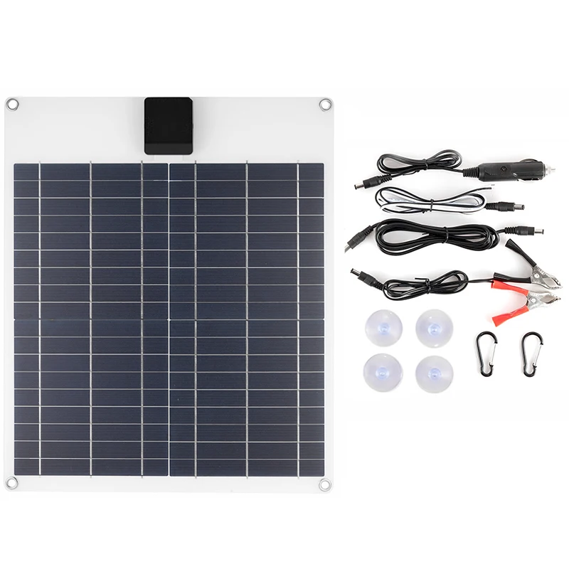 Pannello solare 15W/18W 12V/18V + cavo di ricarica caricabatteria portatile USB 5V 2A caricabatterie per celle solari per telefono cellulare esterno