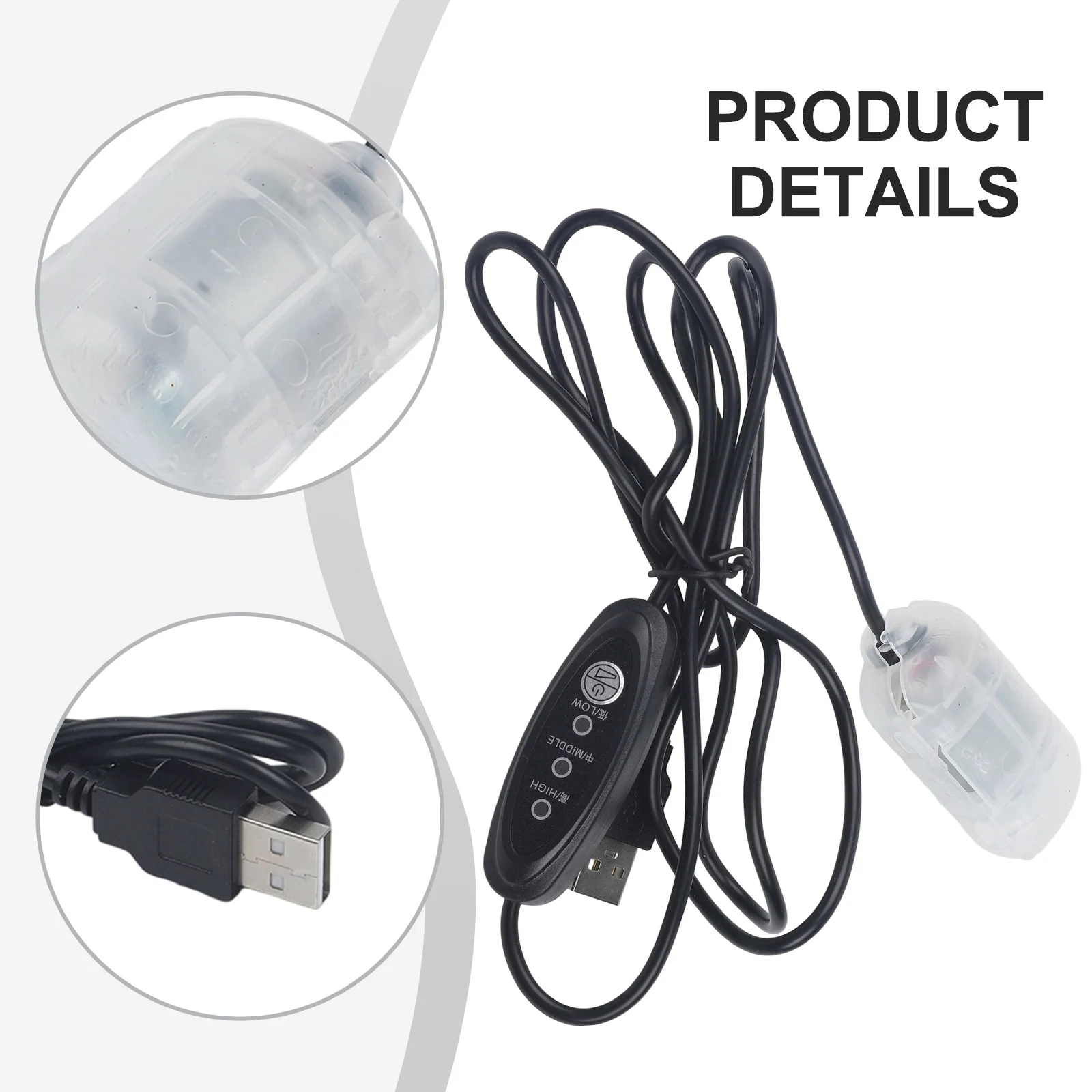 58*45*30mm USB Massage Vibration Motor, 5V, Adjustable High, Medium, And Low Speeds, 3000-4500 RPM, LED Indicator