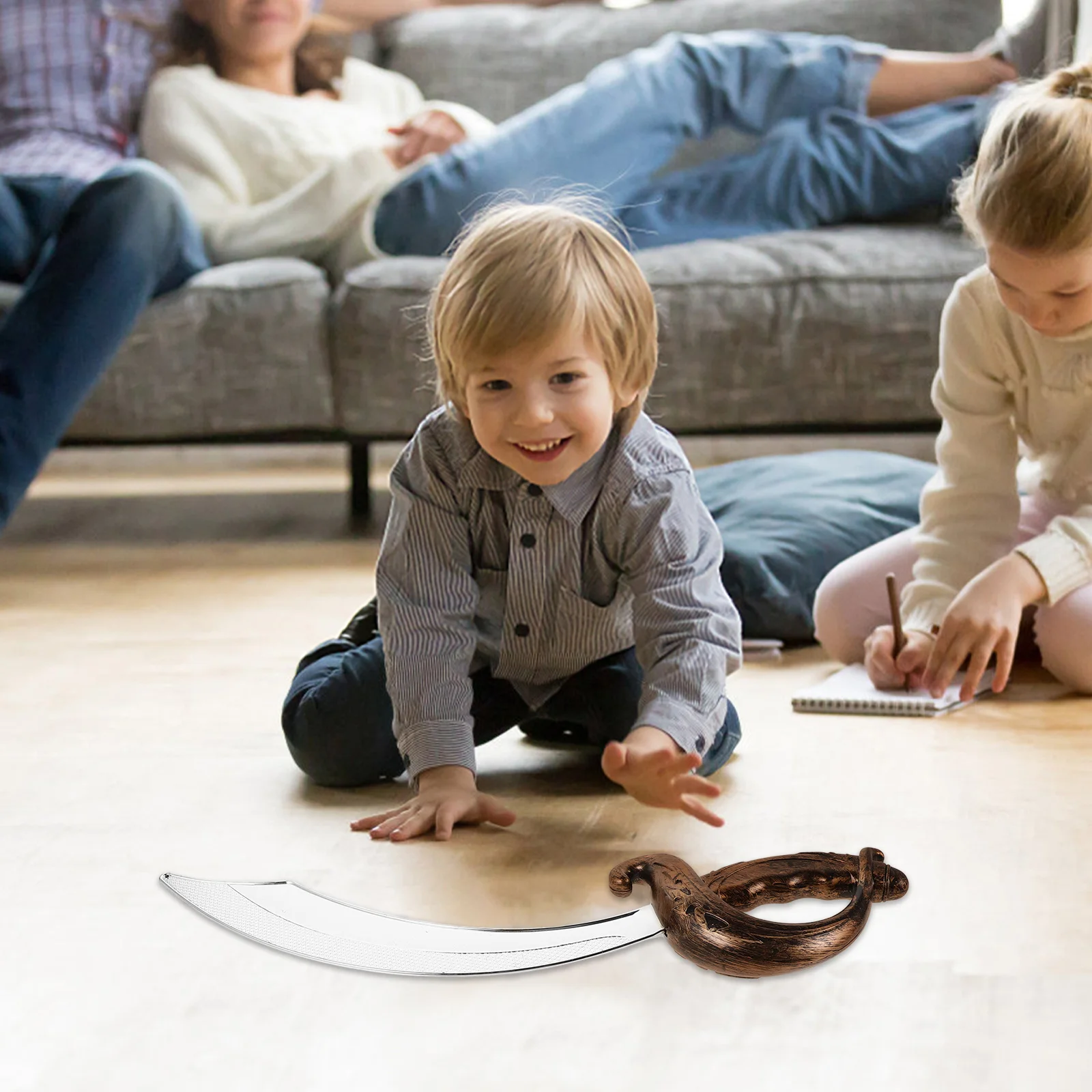 Ensemble d'épée de Pirate en plastique, 1 ensemble, Costume d'halloween, accessoires de fête Cosplay, jeu de Pirate pour enfants, anneaux d'épée, accessoire de Cosplay