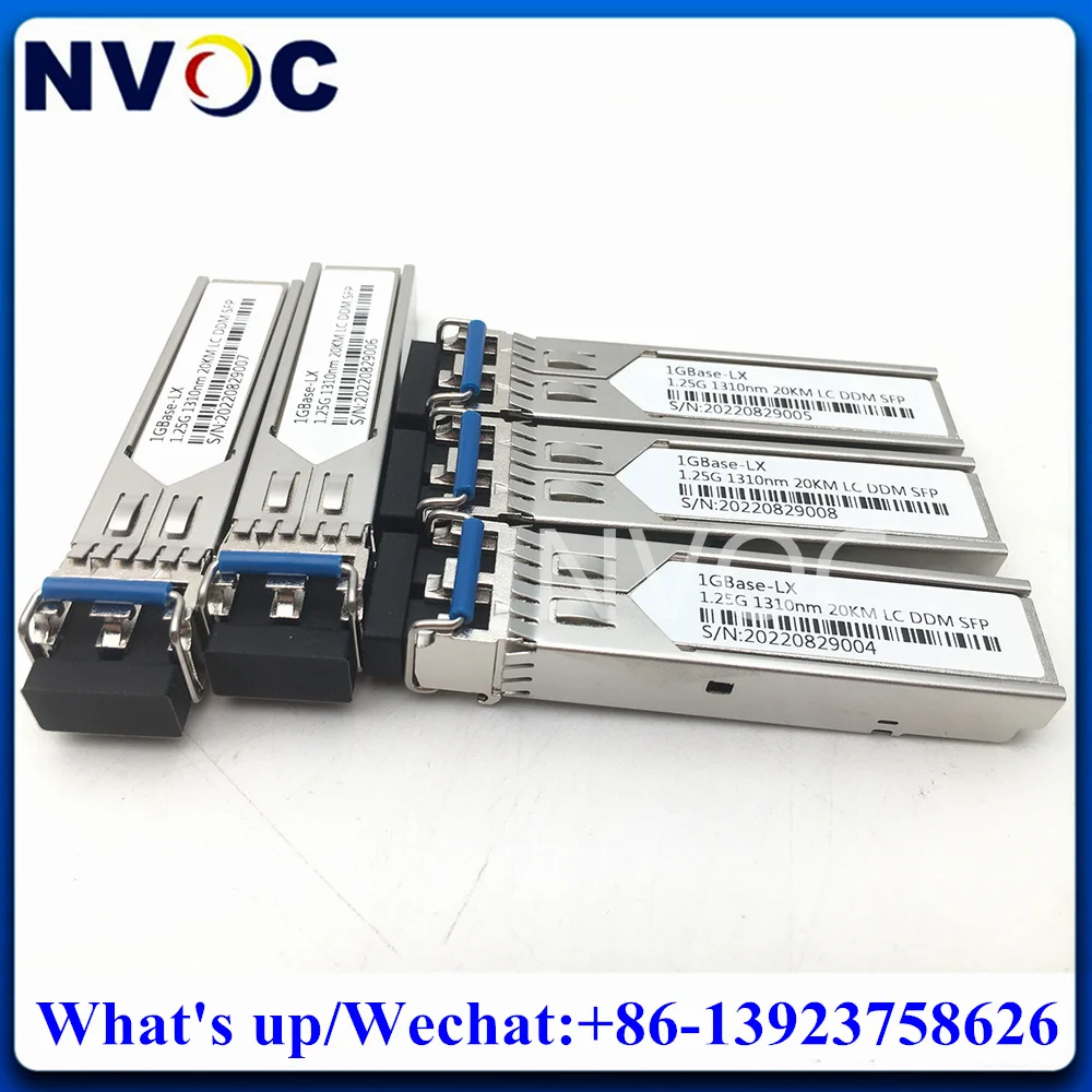 20Pcs 1GBase-LX Fiber Module,GLC-LH-SMD Single Mode Dual Core Duplex 1.25G 20KM 1310nm LC Connector Optical Transceiver