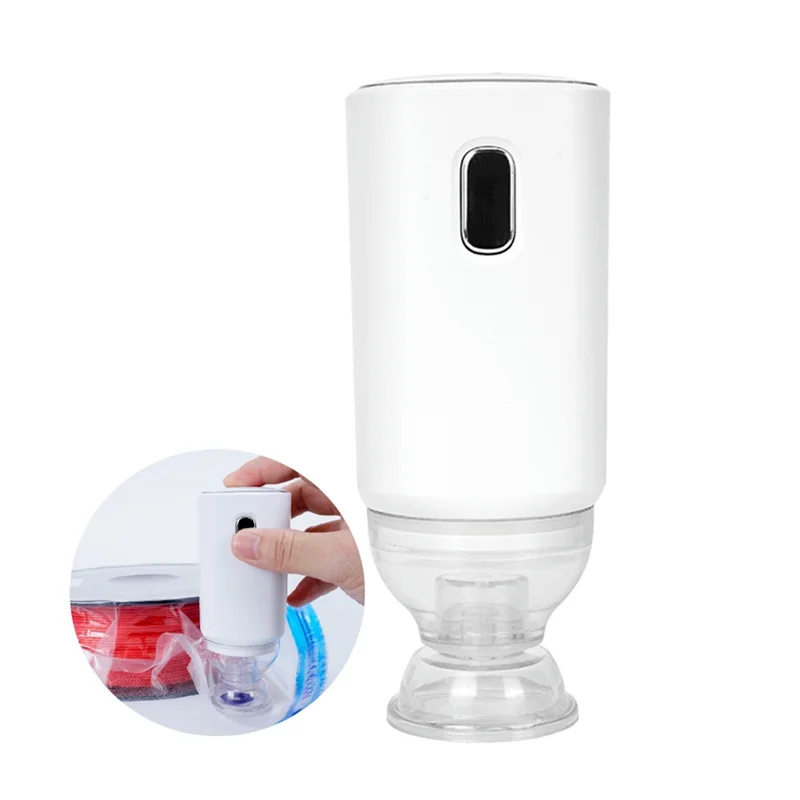 The New USB Rechargeable Electric Air Pump for 3D Printer Filament Vacuum Bag One-Key Quick Pumping with Multi-Application Black