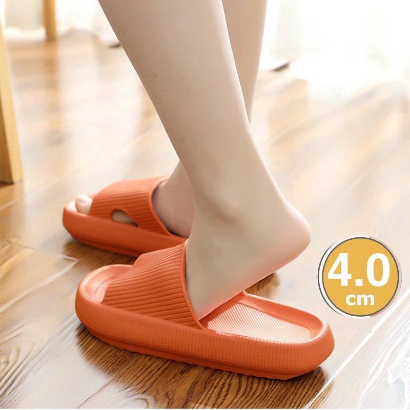 New Thick Platform Cloud Slippers Women Indoor Bathroom Slides Soft EVA Anti-Slip Home Floor Slides Summer Slippers