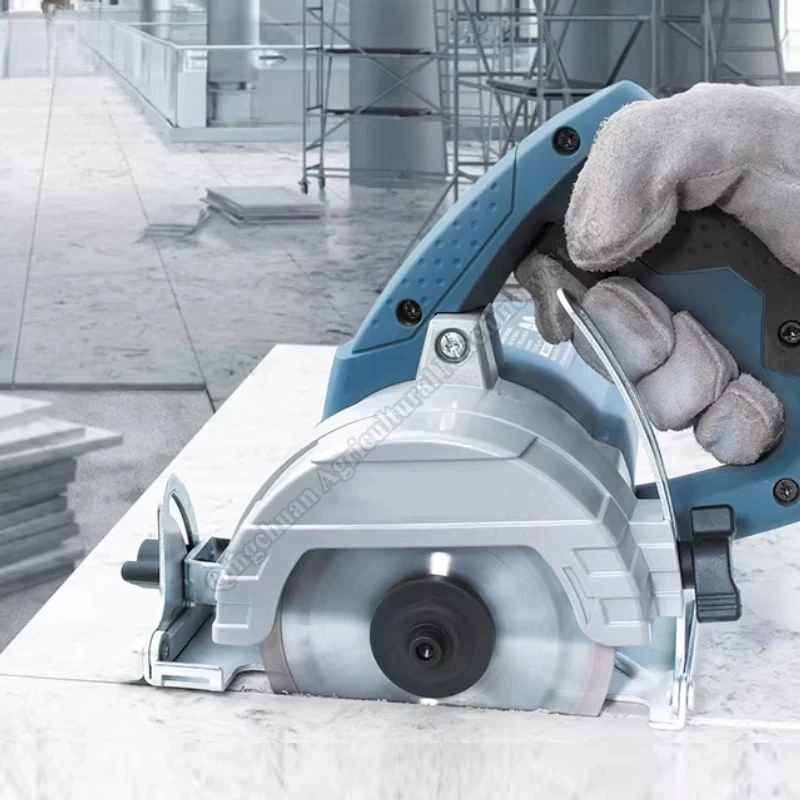 1400W Marble Cutting Machine With Four Cutting Discs 45° Bevel Cut Tile Stone Electric Saw Brick Wall Cutting Marble Machine