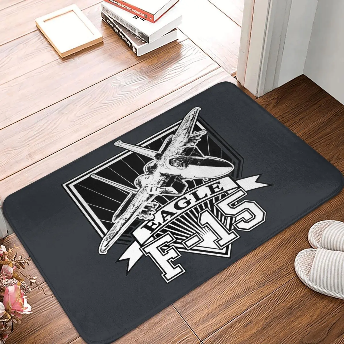 

F15 Eagle Fighter Jet Floor Kitchen Mat Doormat Non-slip Rug Bedroom Carpet for Home Entrance Bath Mats