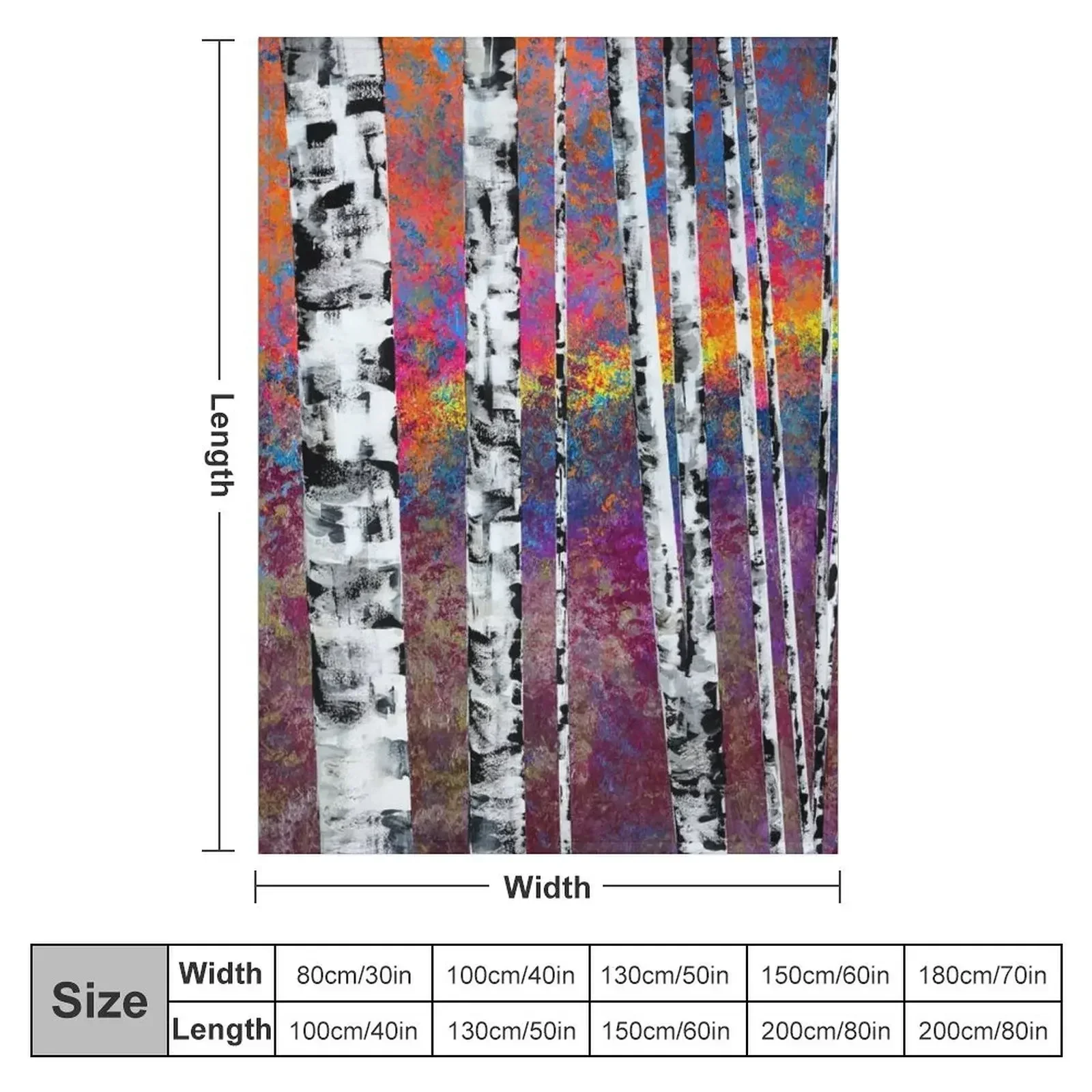 Birches Throw Blanket Quilt funny gift manga Blankets