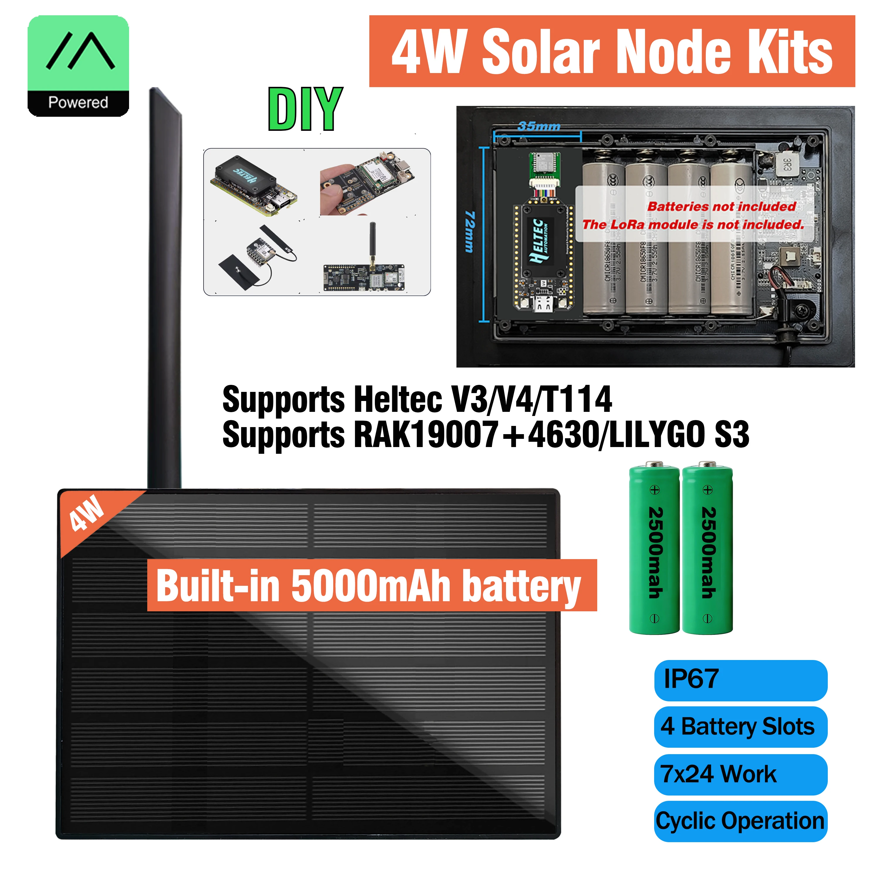 panneau-solaire-diy-4w-nœud-lora-meshtastic-batterie-integree-etanche-en-exterieur-heltec-v3-v4-rak4630-lilygo-esp32-nrf52480-arduino