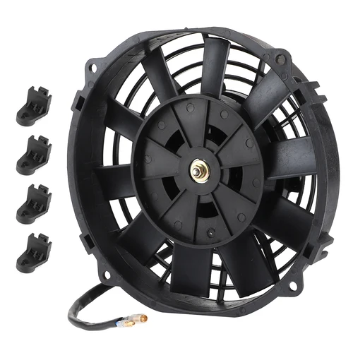 Ventilador eléctrico Universal de 8 pulgadas para radiador, refrigeración automática, aire acondicionado, 10 aspas, 12V, 80W, 2250 RPM