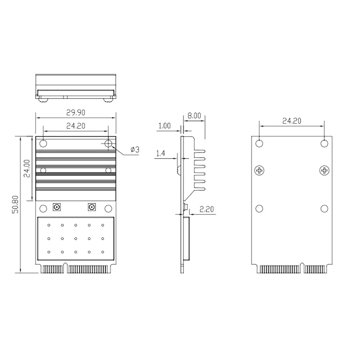 Wi-Fi карта Atheros WLE650V5-18 однодиапазонный 5,8 ГГц 2x2 MIMO 802.11AC WAVE 2 беспроводной модуль