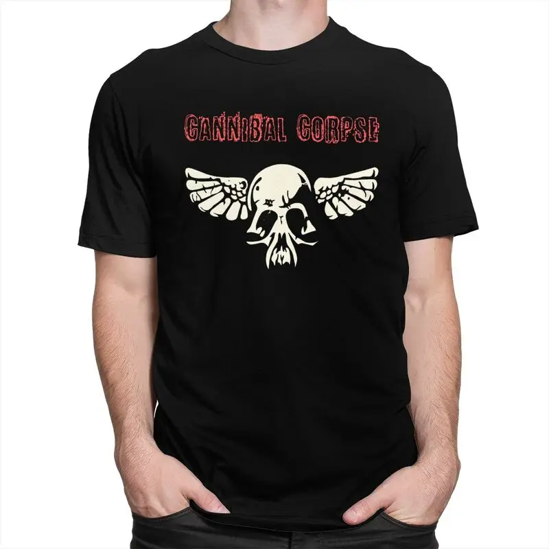 Custom Mens Death Metal Skull Cannibal Corpse T Shirt Short Sleeved Cotton Tshirt Stylish T-shirt Designer Tees Slim Fit Apparel