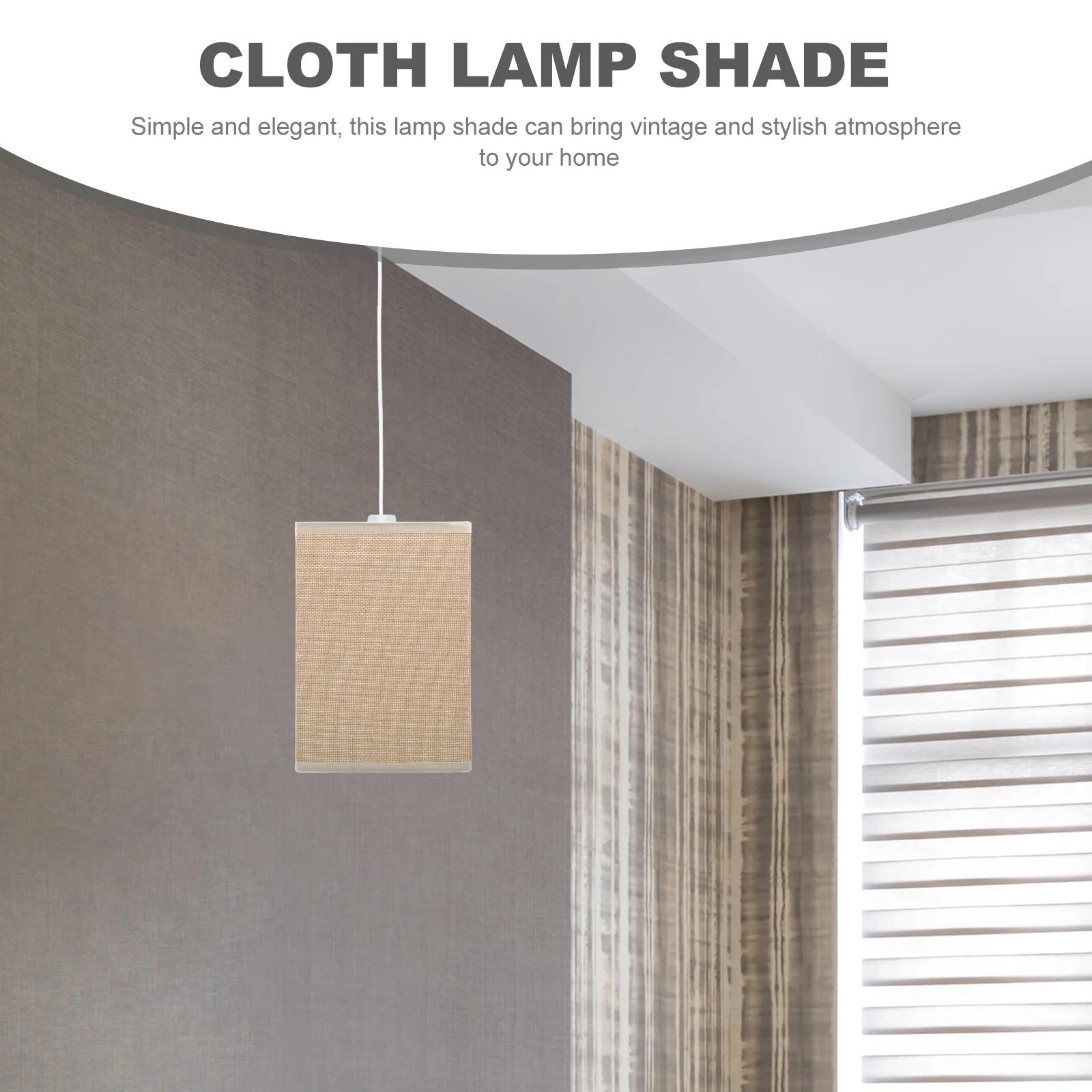 

Square Lampshade 1PC Linen Iron Cloth Replacement for E27 Table Lamp Floor Light Covers Household Decorative Lighting Fixtures