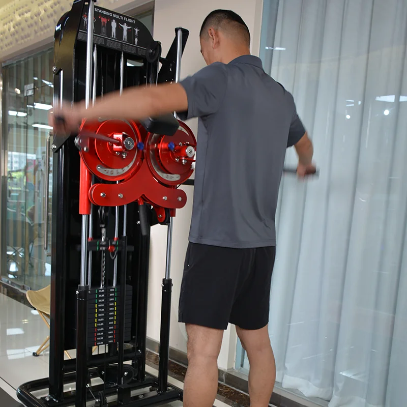

Standing Multi Fly Strength Trainer Commercial Fitness Equipment Professional Gym Chest Shoulder Back Cable Workout