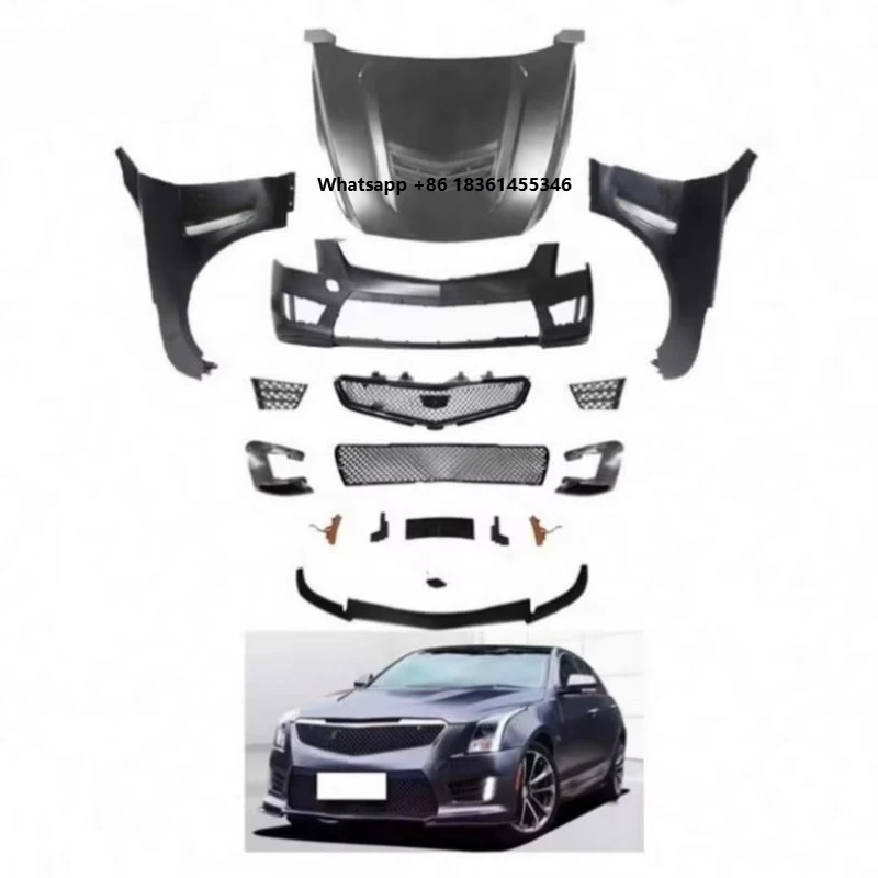

For ATS 2014-2019 Factory Sales Modification ATS V Style Upgrade with New Hood Fender Front Bumper Body Kit