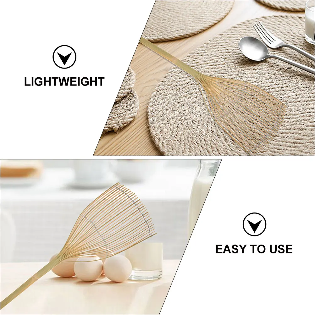 

2pcs Bamboo Handle Fly Swatter Household Kitchen Manual Insect Mosquito Bug Swatter Portable Long Handle Rustic Design Easy Use