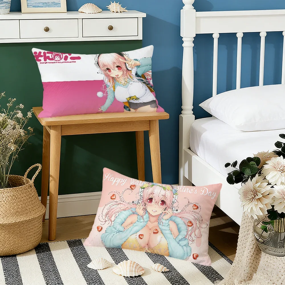 Super S-Sonico CUTE Cushion Cover Hit Product Home Sofa Living Room Double-Sided Soft Decorative Pillow Cover