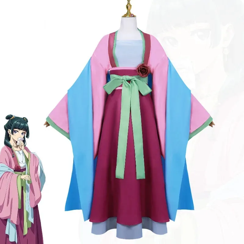Maomao Apothecary Diaries Cosplay Kostüm Perücke Schuhe für Frauen Kusuriya No Hitorigoto Kleid Pary Rollenspiel s;3'c,5.y;8'v,
