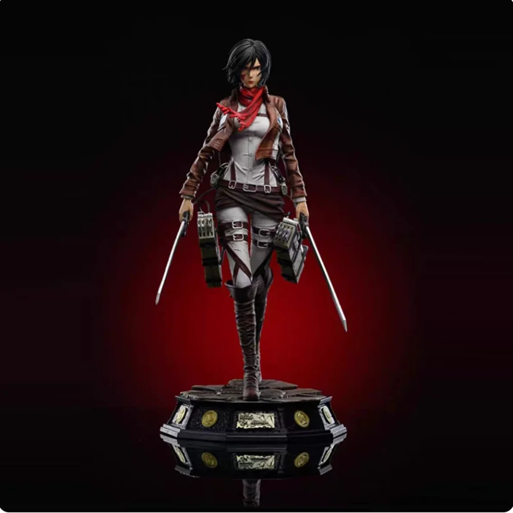 

New 29cm Attack on Titan Anime Figures Mikasa·Ackerman Figures PVC Statue Collection Model Room Decoration Birthday Gifts Toys