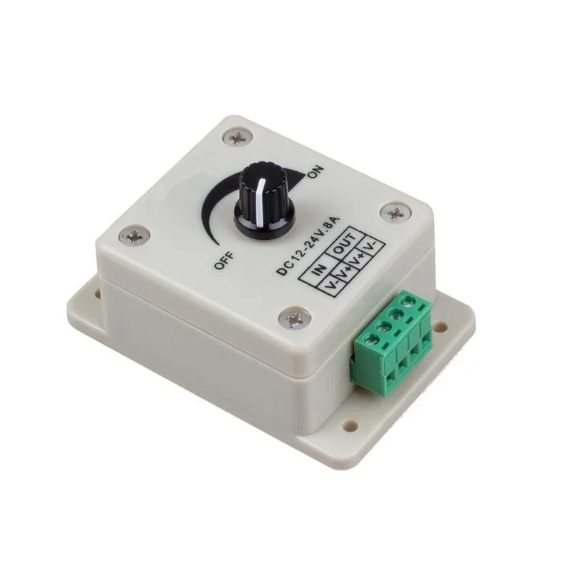 1 regulador de voltaje DC-DC estabilizador de voltaje 8A fuente de alimentación controlador de velocidad ajustable DC 12V LED atenuador 12 V