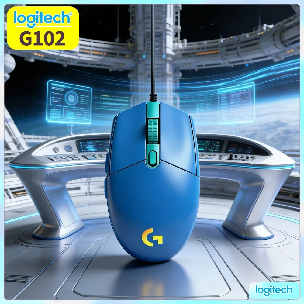 Logitech G102 Wired Gaming Mouse,Separate Left Right Button Bracket,Avoid Signal Interference Between Mouse Keys
