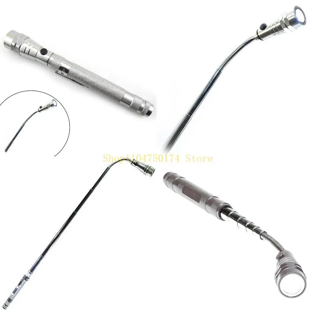 Flexible Multifunctional Telescopic Magnet Powerful Flashlight Flashlig,for Head Telescopic Pick Up Tool Torch Lamp Lant