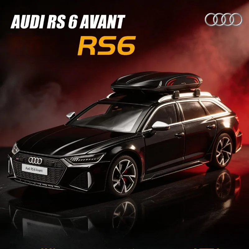

Металлическая коллекционная модель автомобиля Audi RS6 Avant в масштабе 1:24, игрушка-сувенир, подарок для хобби, имитация миниатюрной машинки