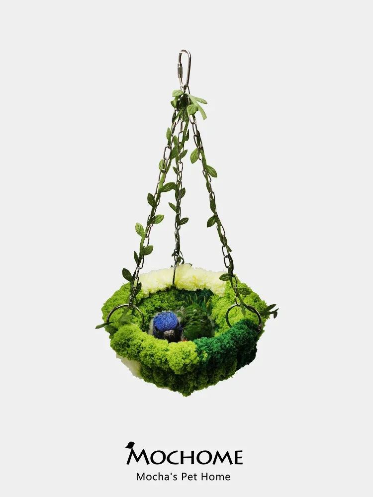 Parrot bird jungle wind hammock swing mystic phoenix tiger skin peony special rest play bird nest metal toy supplies