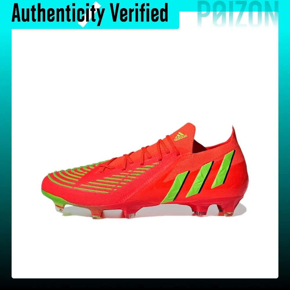 Adidas Predator Edge.1 Soccer Shoes Men's Low Top Neon Red/Neon Green GW1024