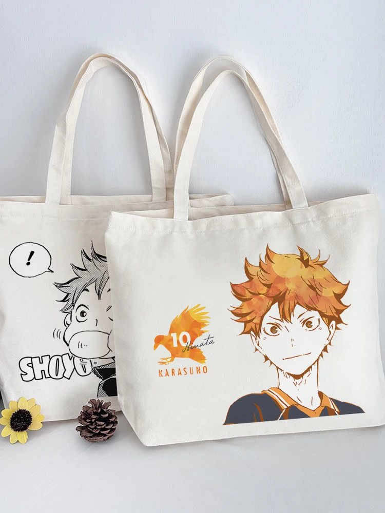 Anime Haikyuu!! Shoyo Hinata Cosplay Canvas Simple Shoulder Bag High-capacity Cute Delicacy   Ambitus