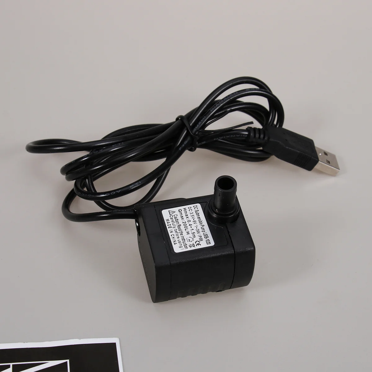 

USB-1020 3.5V-9V 3W Mini USB Brushless Submersible Water Pump Black 8mm Outlet 14x15x1 Inch 555 Inch Cable Aquarium Pond