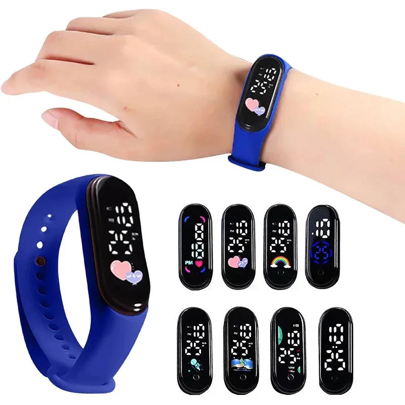 Relojes Led inteligentes con pantalla táctil para niños y niñas, pulsera electrónica Digital para deportes al aire libre, resistente al agua