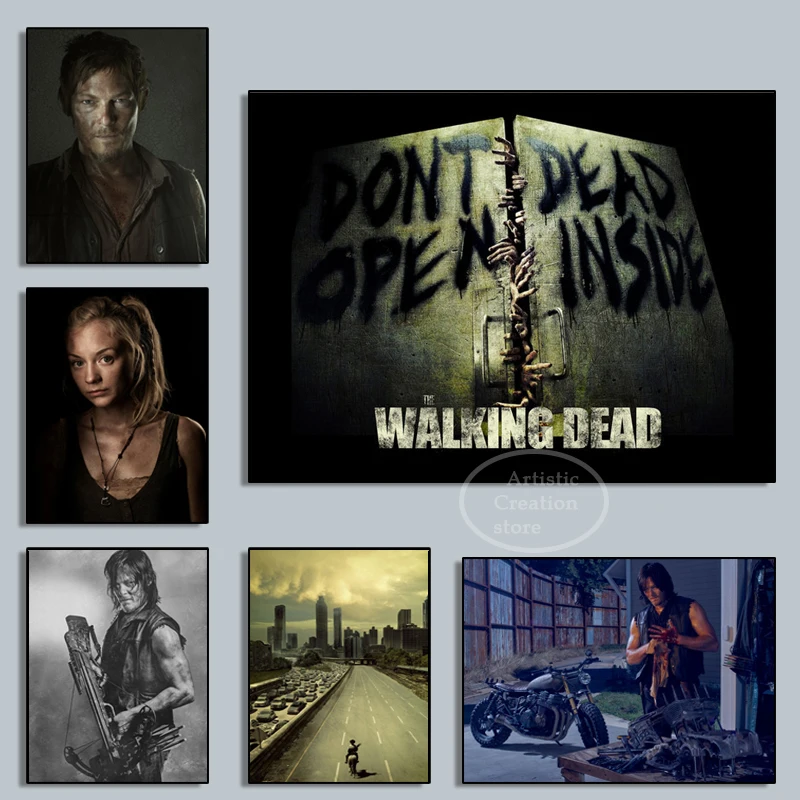 The Walking Dead Figure Daryl Dixon TV Series Print Art Canvas Poster For Living Room Decor Home Wall Picture