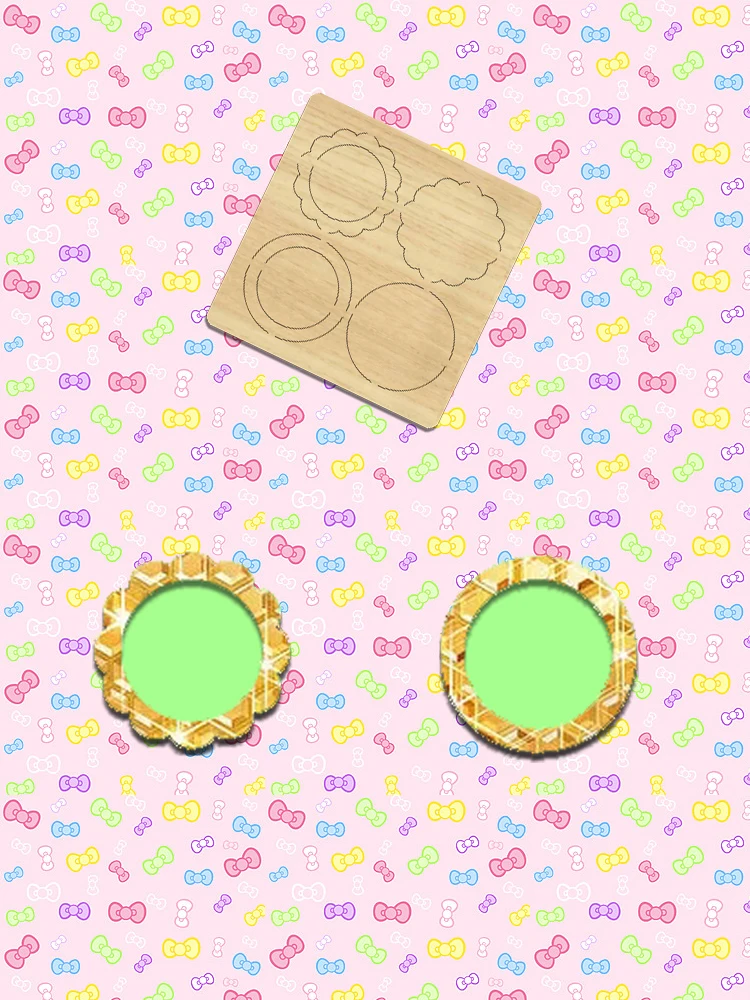 Cloud Shaped and Round Wooden Cutting Die for Hand Shake Toys, Applicable to Most Machines,