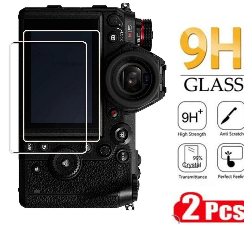 2 piezas de vidrio templado HD para Panasonic Lumix DC-S1R DC-S1 DC S1R S1, película protectora de pantalla LCD para cámara