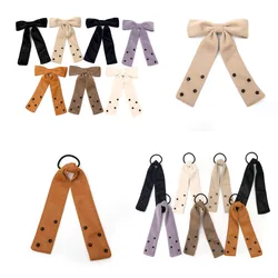 New WINTER Rivet leather styles bow CLIP girls hair pony fashion hair accessories